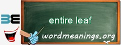 WordMeaning blackboard for entire leaf